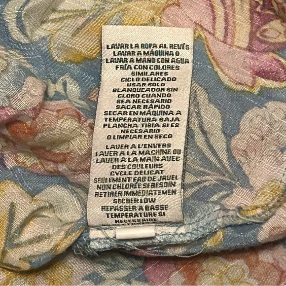 Nanette Lepore Floral Ruffle Sleeve Top With Cap Sleeves. Size 3X - Picture 7 of 9